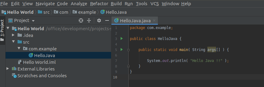 Intellij IDEA Java Program