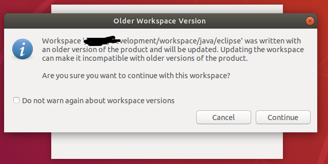 Eclipse Java Upgrade Workspace
