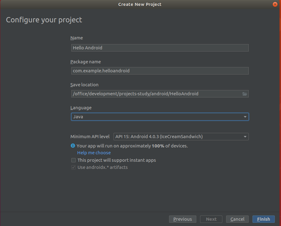 Android Studio Project Configuration