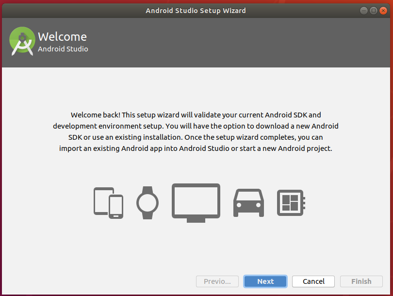 Android Studio Welcome Android Studio Welcome