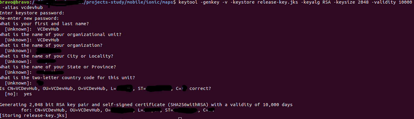 Generate Key Generate Key