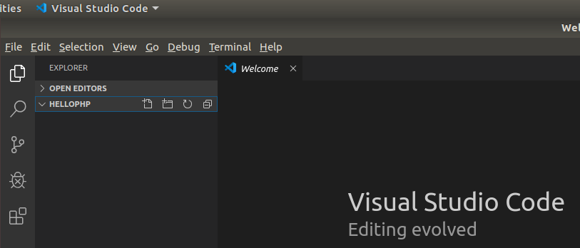 VSCode PHP Open Folder