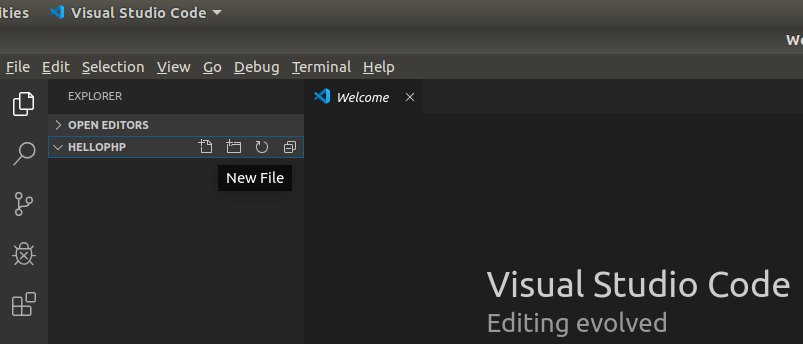 VSCode PHP Create File