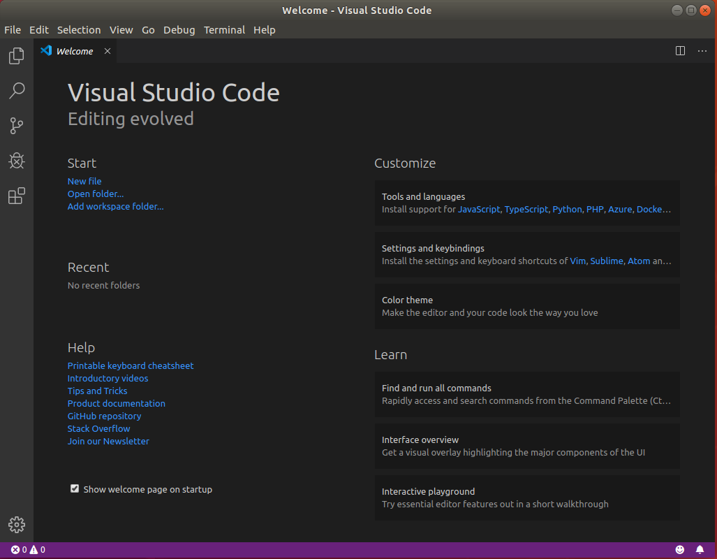 VSCode Welcome