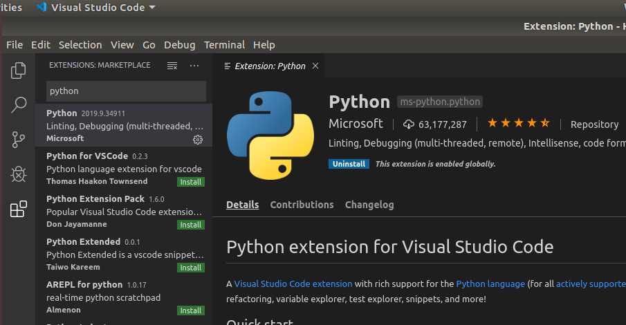 VSCode Python Extension Main VSCode Python Extension Main