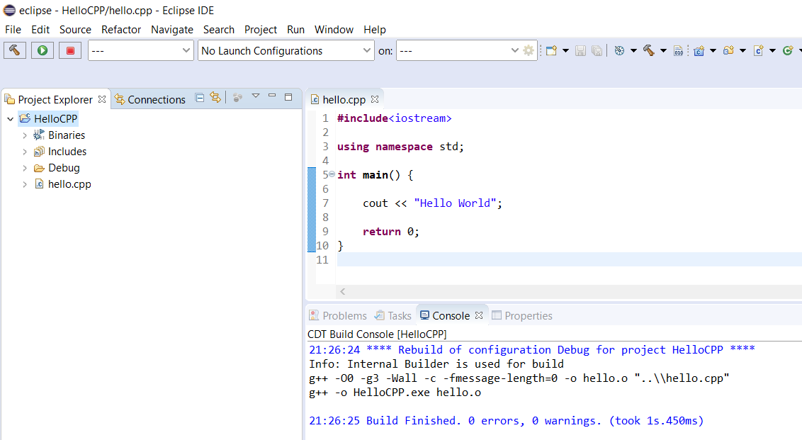 Eclipse - C/C++ - Project Built