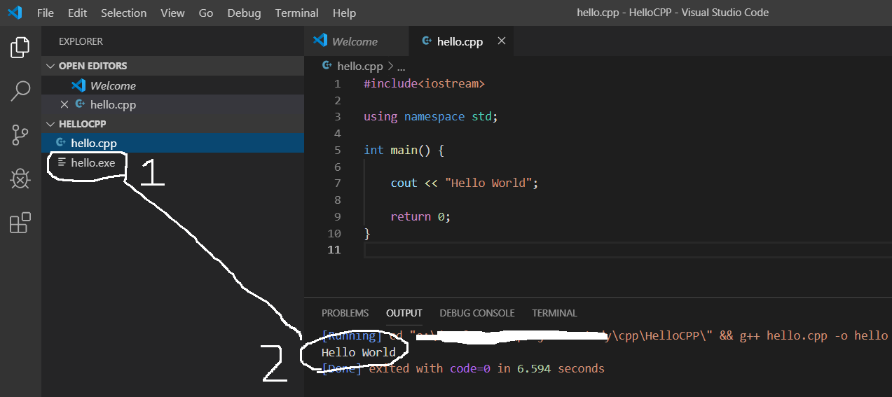 VSCode - C++ - Output