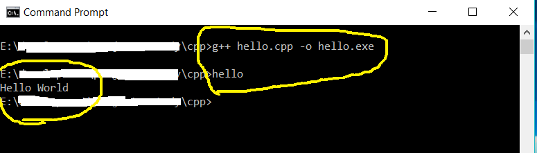 MinGW C++ Output MinGW C++ Output