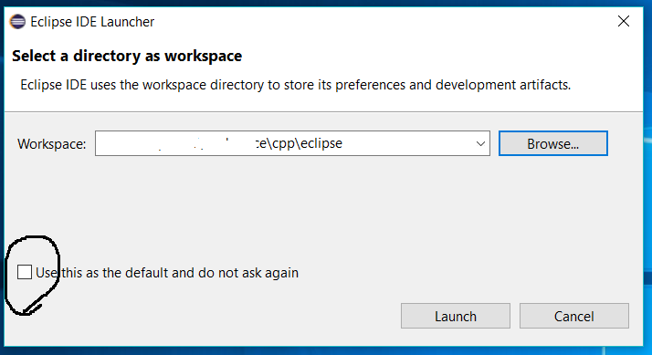 Eclipse - C/C++ - Workspace