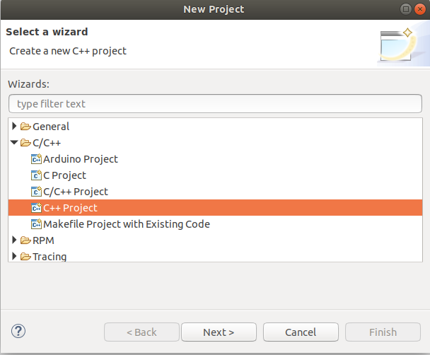 Eclipse - C/C++ - Project Type