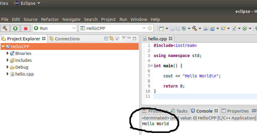 Eclipse - C/C++ - Output