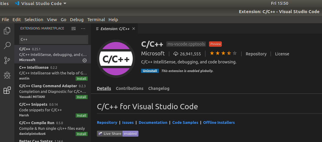 VSCode - C/C++ - Extension