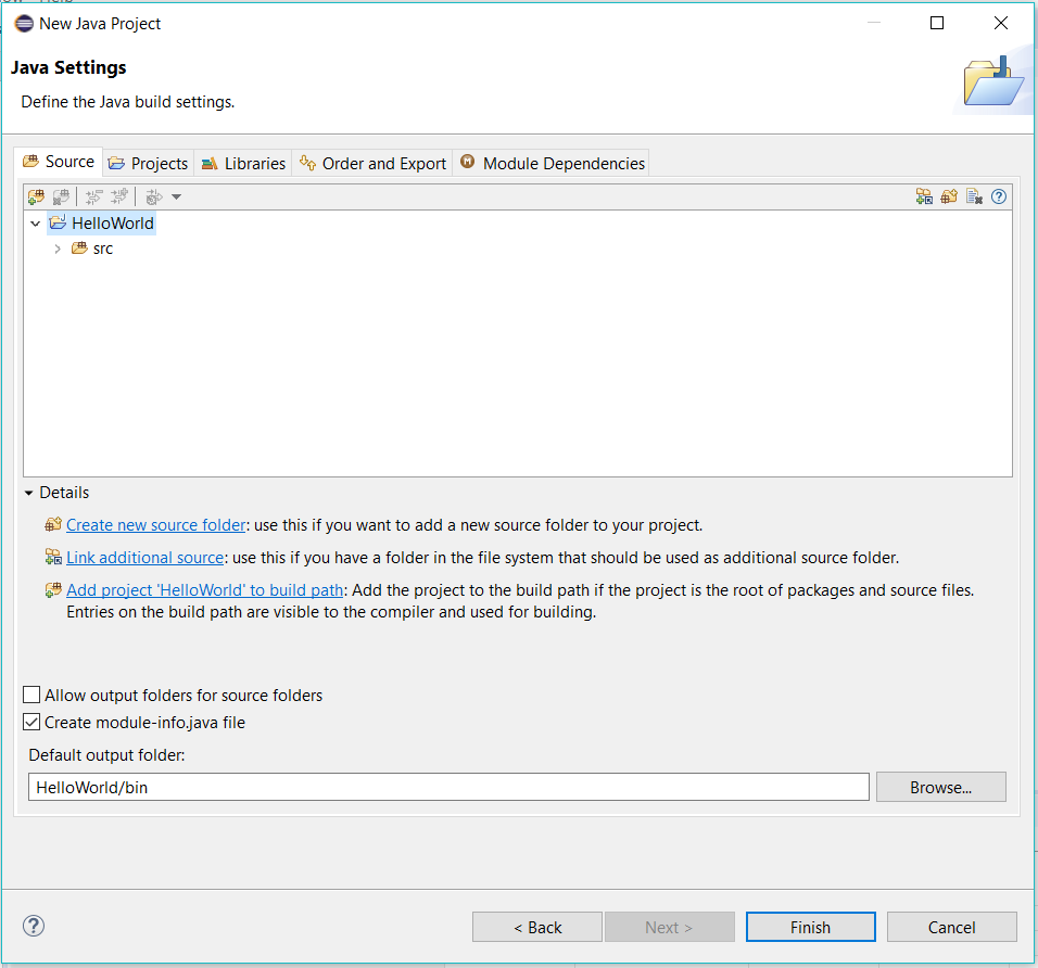 Eclipse for Java - Project Settings Eclipse for Java - Project Settings