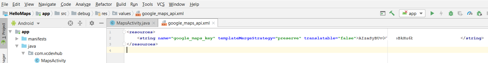 Android - Google Maps - Activity Key Android - Google Maps - Activity Key