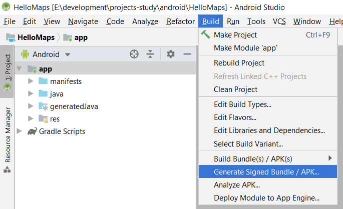 Android - Google Maps - Generate Signed APK Android - Google Maps - Generate Signed APK