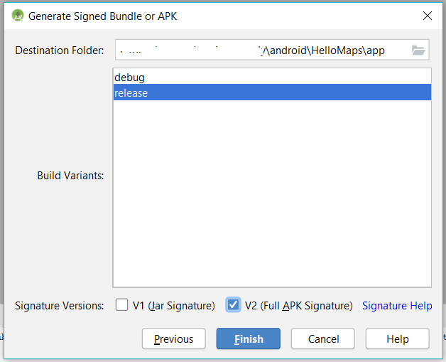 Android - Google Maps - Signed Destination Android - Google Maps - Signed Destination