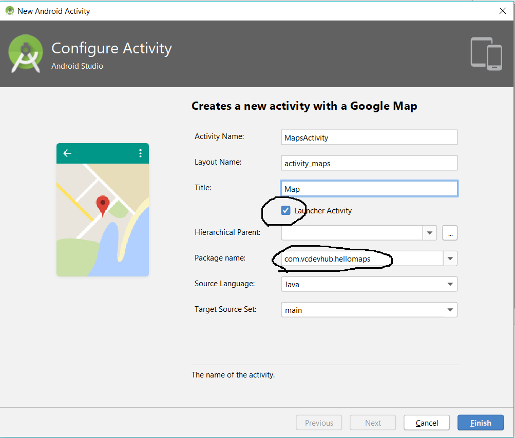 Android - Google Maps - Configure Activity