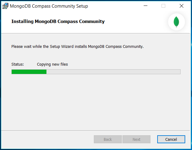 MongoDB Compass Progress