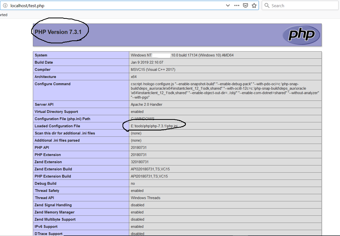 PHP Configure Apache