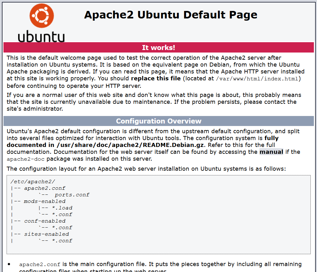Apache - Welcome Page