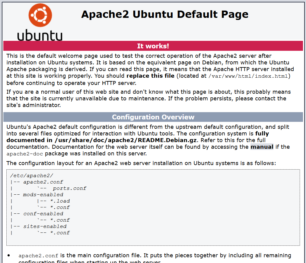 Apache - Welcome Page Apache - Welcome Page