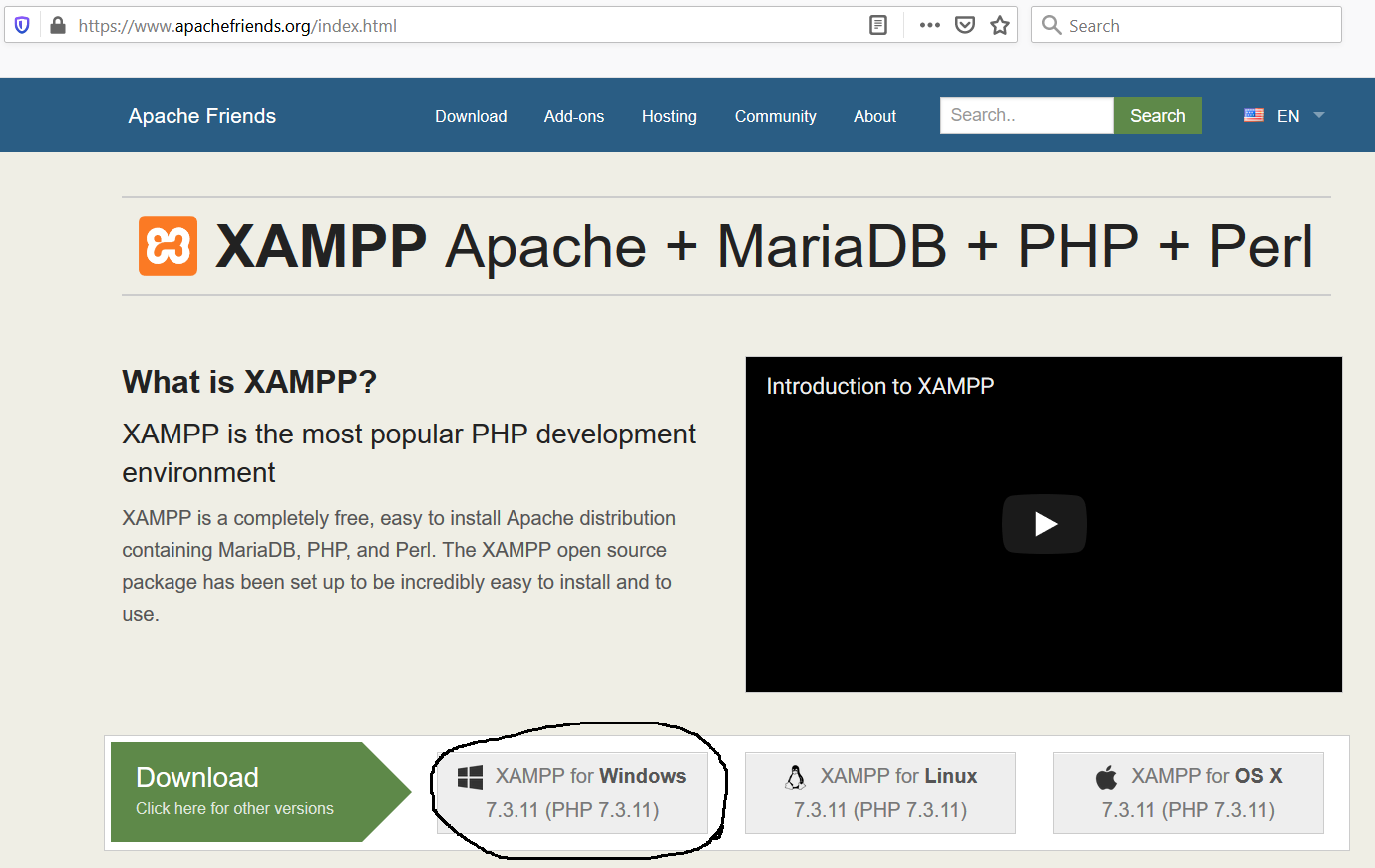 xampp install apache as service