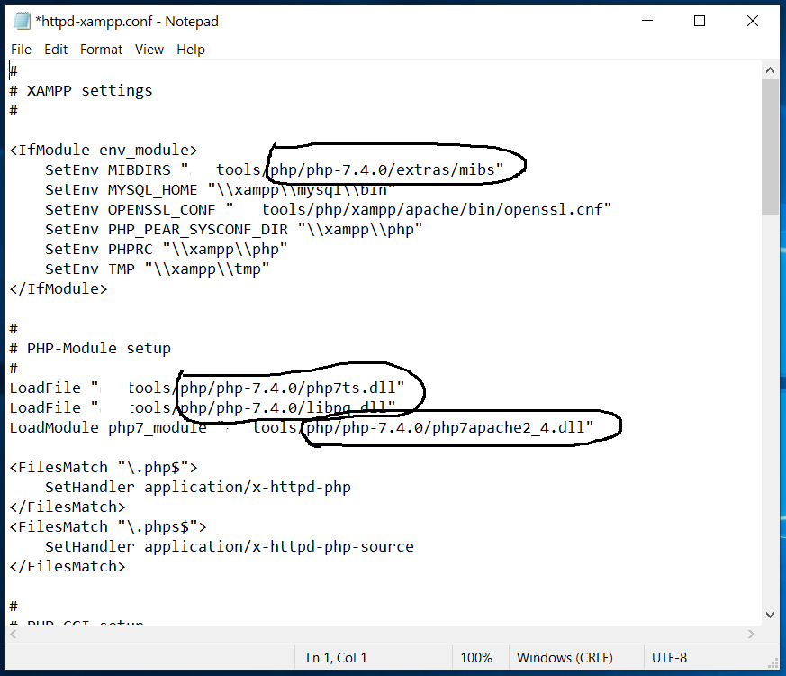 XAMPP PHP Config New