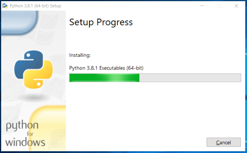 Python Installation Progress