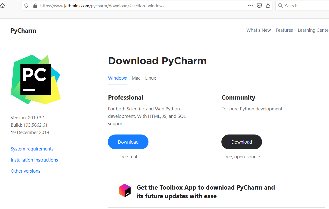 Download PyCharm