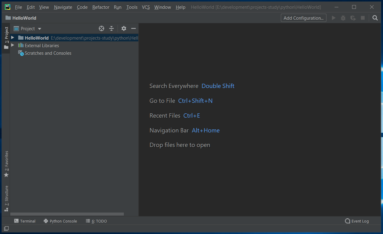 PyCharm Hello World Project