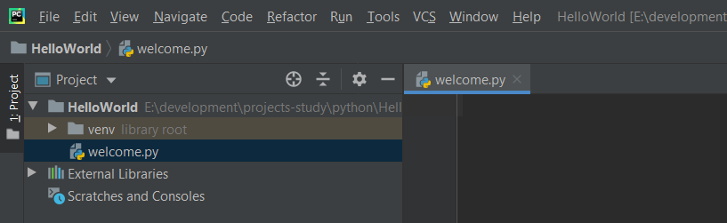 PyCharm Blank File