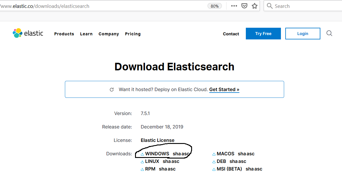 Elasticsearch Download
