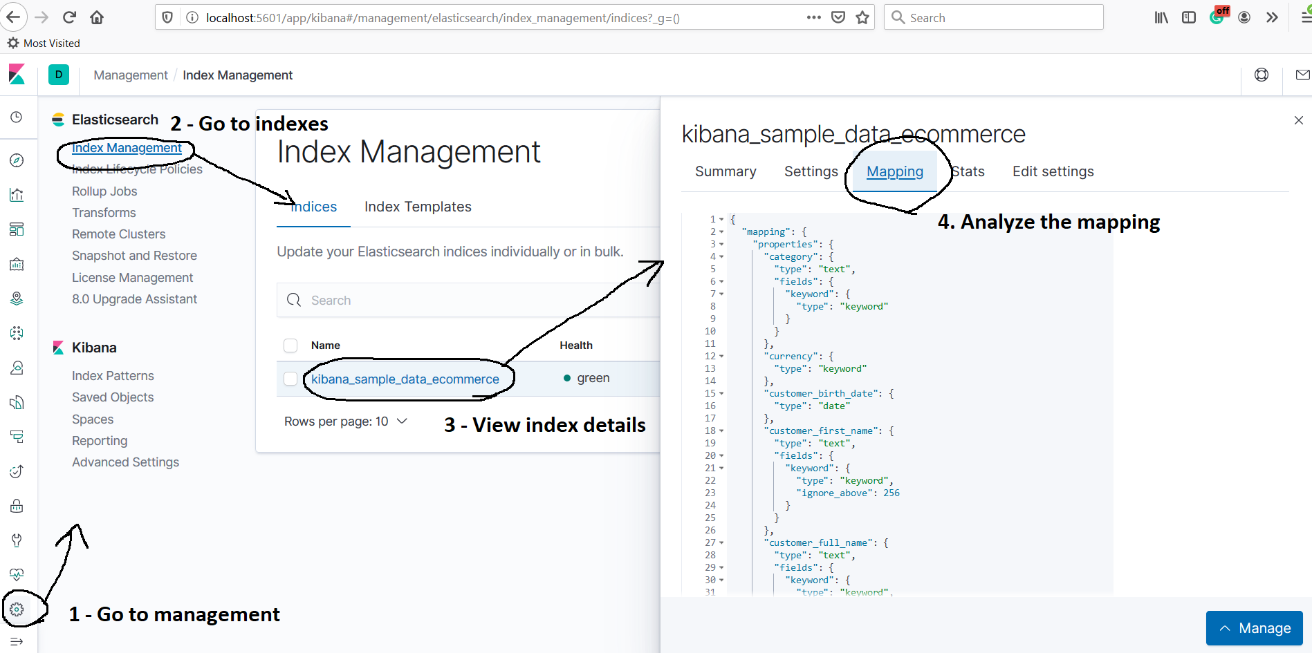 Kibana Sample Data Ecommerce Index