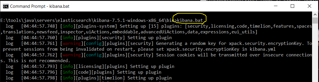 Kibana Startup 1 Kibana Startup 1