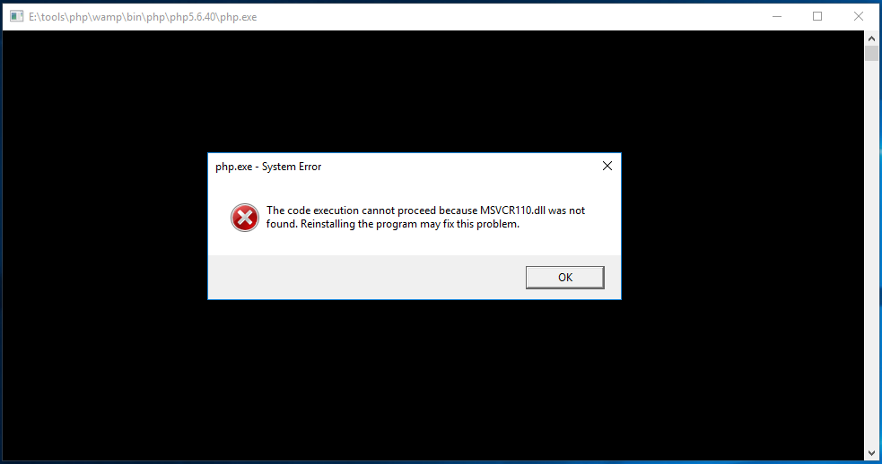 wampserver missing msvcr110 dll wampserver missing msvcr110 dll