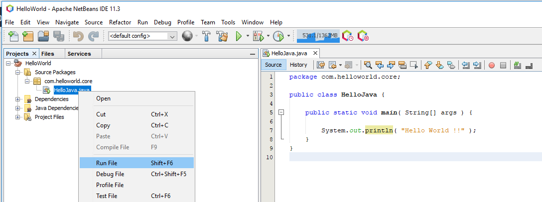Run Java Program Run Java Program