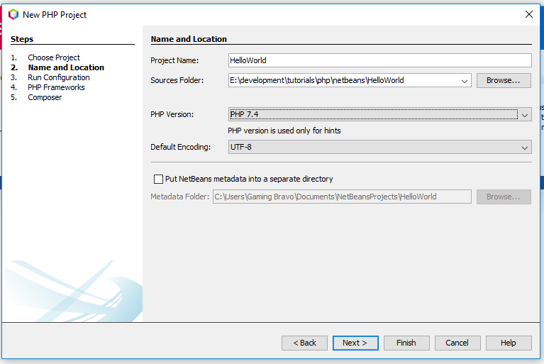 NetBeans 11 - Configure Project