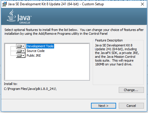 Java Installation - Location