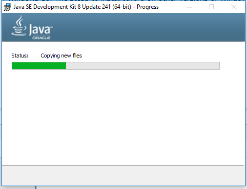 Java Installation - Progress