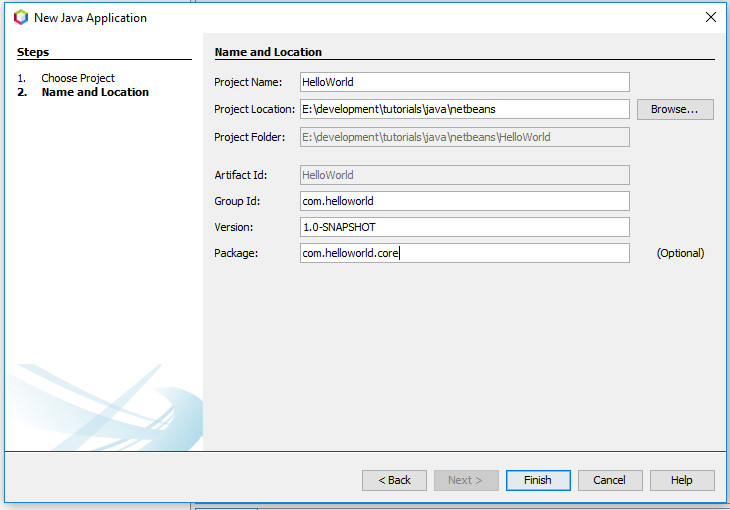 NetBeans 11 - Project Configuration