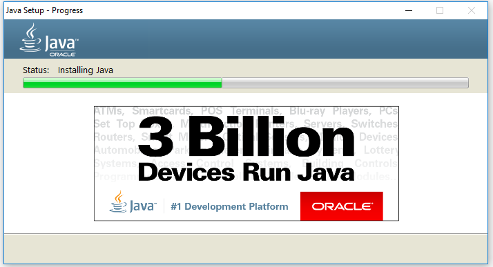Java Installation - Progress