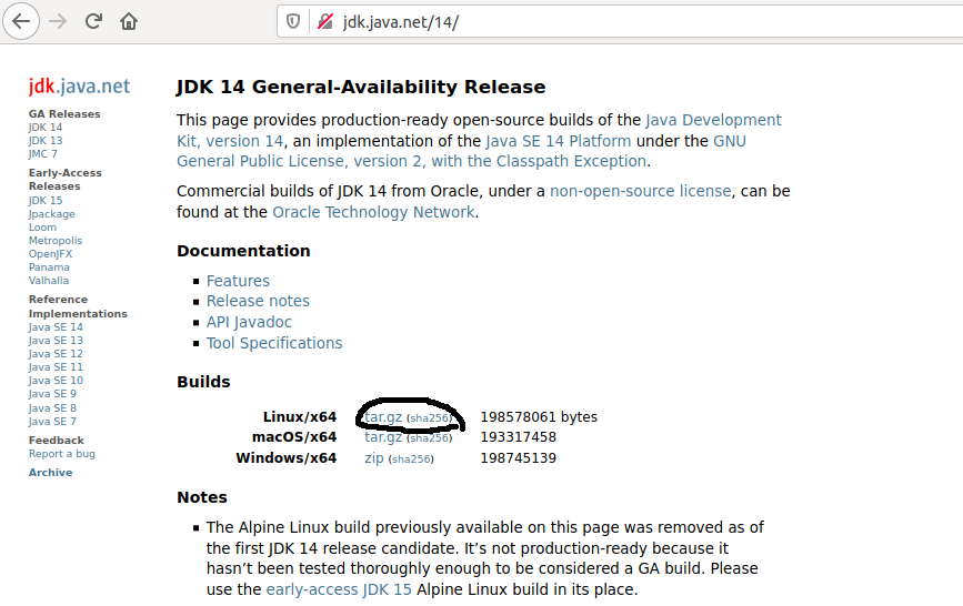 Download OpenJDK 14