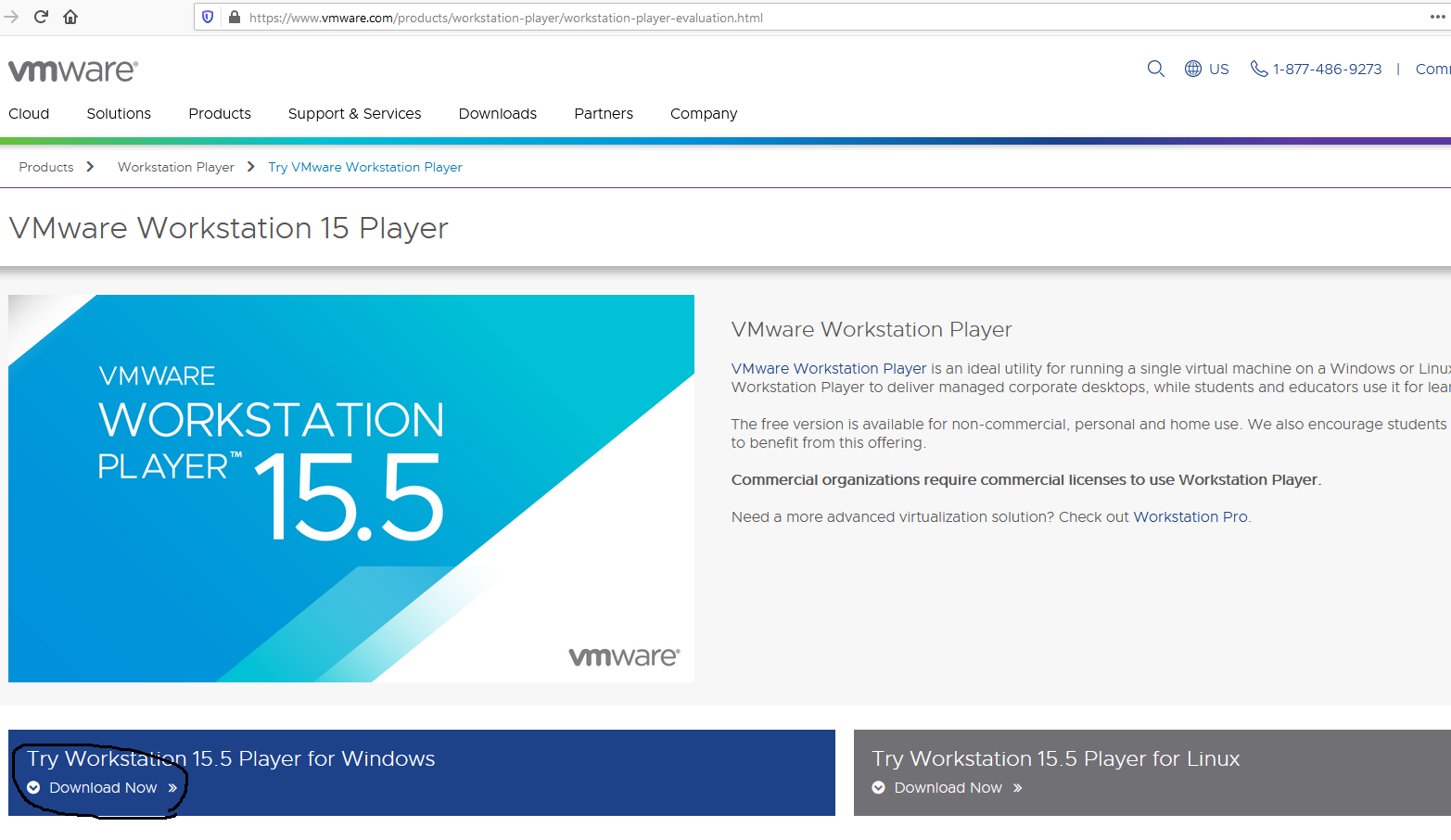 Download VMware Workstation Player