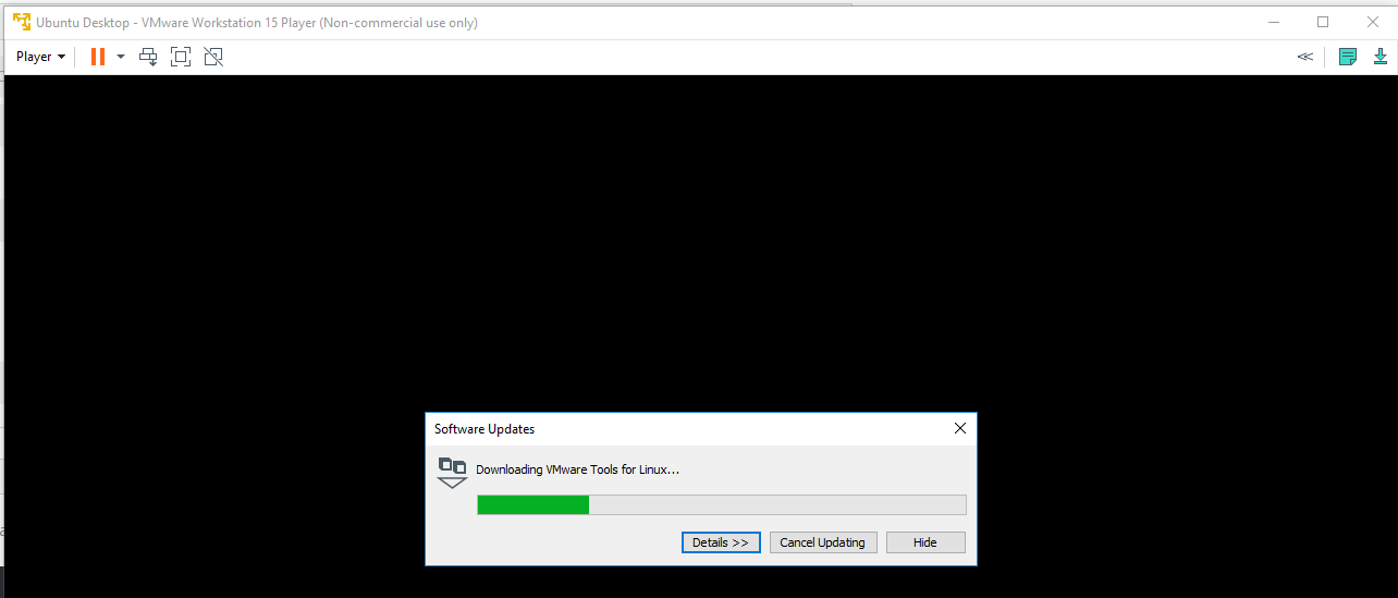 VMware Tools Progress VMware Tools Progress
