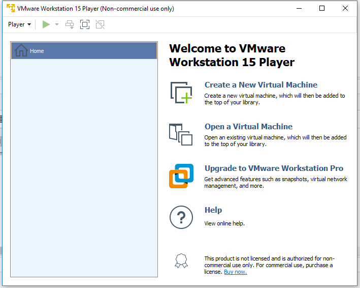 VMware Workstation Player - Started