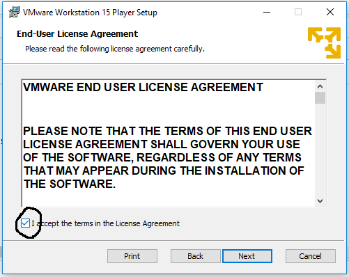 VMware Workstation Player - License Agreement License Agreement
