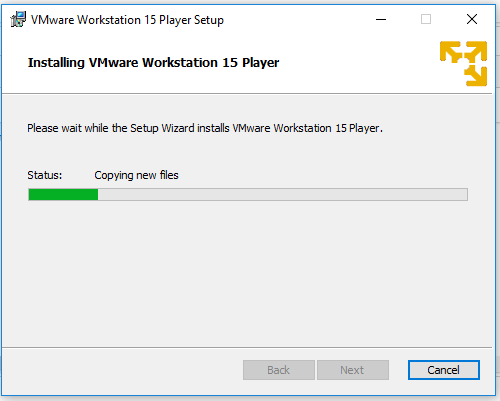 VMware Workstation Player - Installation Progress VMware Workstation Player - Installation Progress