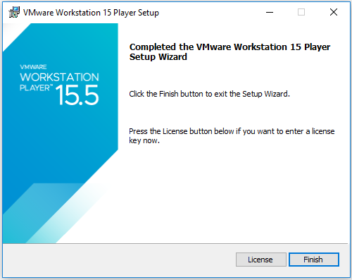 VMware Workstation Player - Installation Success VMware Workstation Player - Installation Success