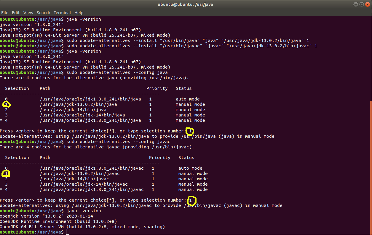 OpenJDK 13 Configure Commands