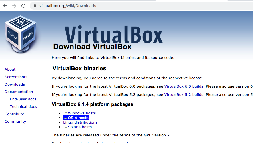 VirtualBox - macOS - Download